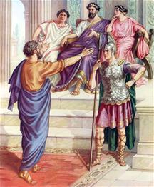 Paulus voor koning Agrippa
