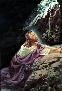 Jezus bid in het hof van gethsemane