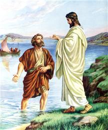 Johannes de doper en Jezus ontmoeten elkaar