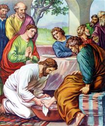 Jezus wast de voeten van zijn dicipelen