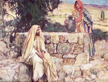 Jezus en de vrouw bij de put van Jakob in Samaria